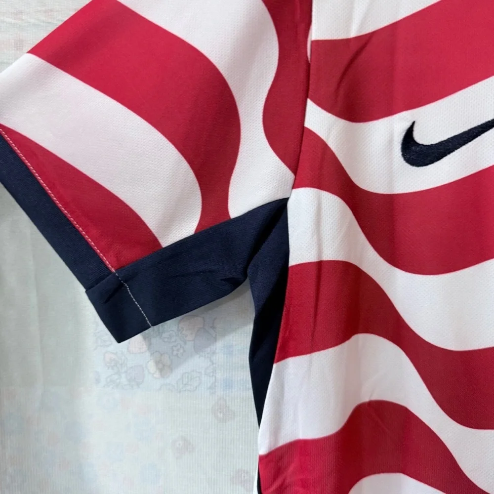 Nike USA Red and White Men's Soccer Jersey #10